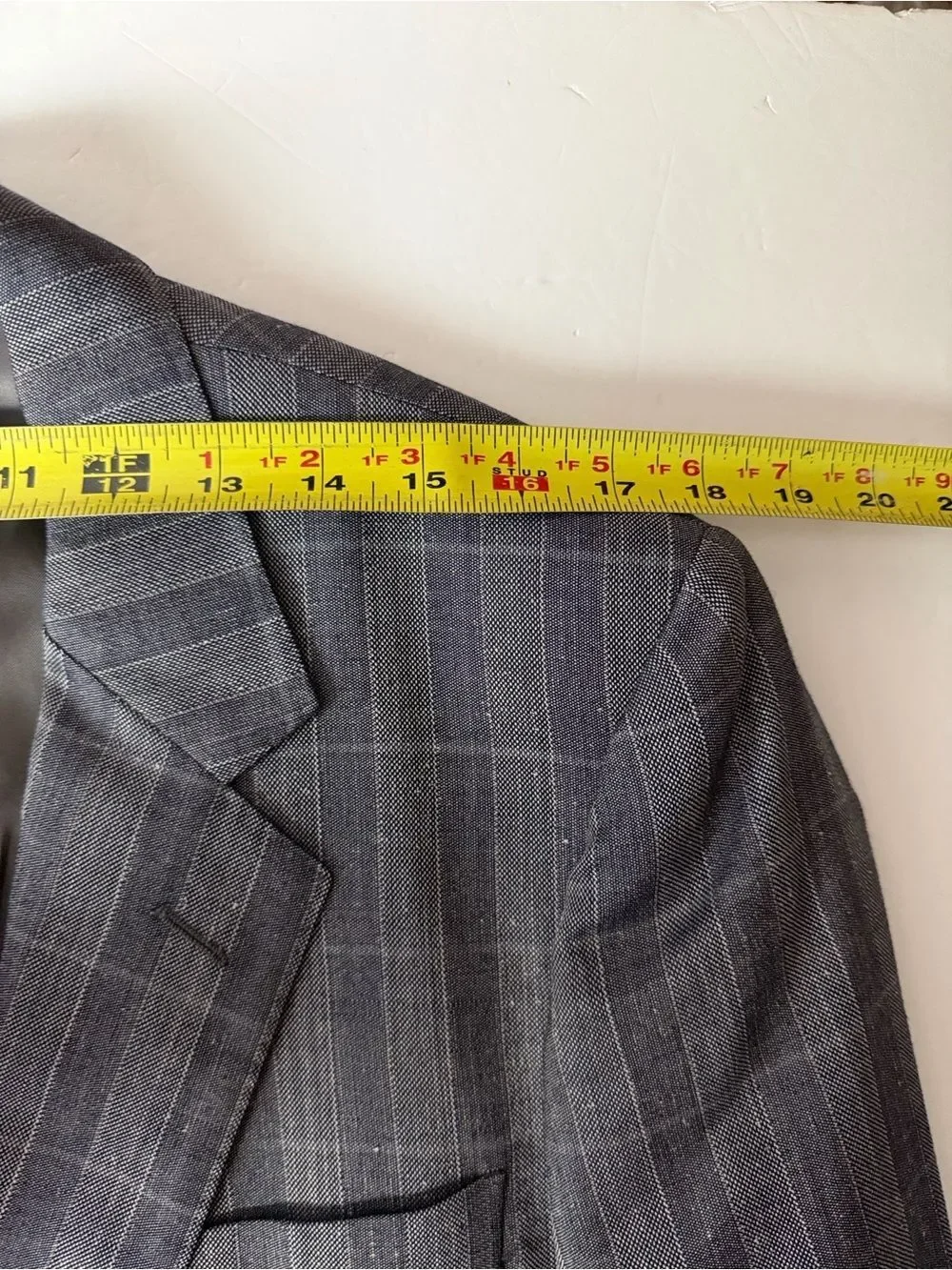 Pietrovanni Italy Wool Silk Suit Jacket Blazer Gray Blue EUR 52L US 42L